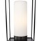 Z-Lite Sheridan 1 Light Outdoor Post Mounted Fixture, Black & White Opal 595PHBS-536P-BK - alternate 6